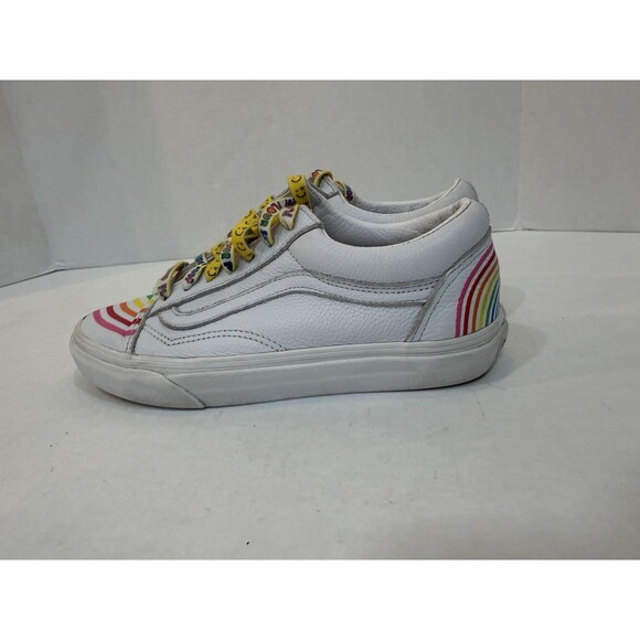 Vans X Flour Shop Old Skool Leather Rainbow Sneakers Shoes Mens 5.0 Womens 6.5 - Picture 15 of 16
